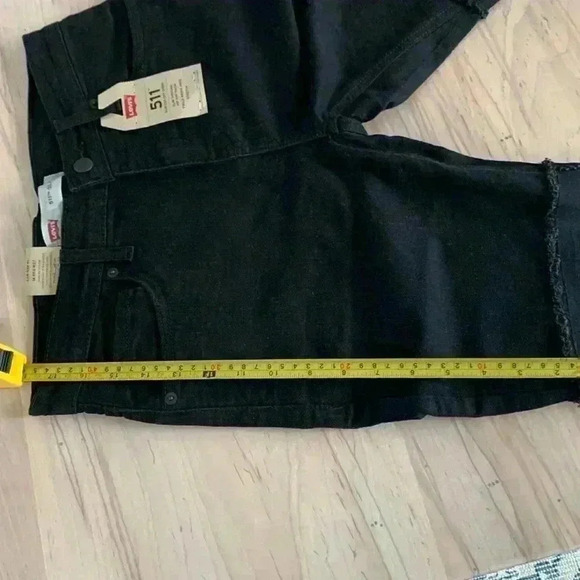 Levi Boys New with Tags 511 Slim Cut-off Black Denim Shorts - Picture 10 of 10